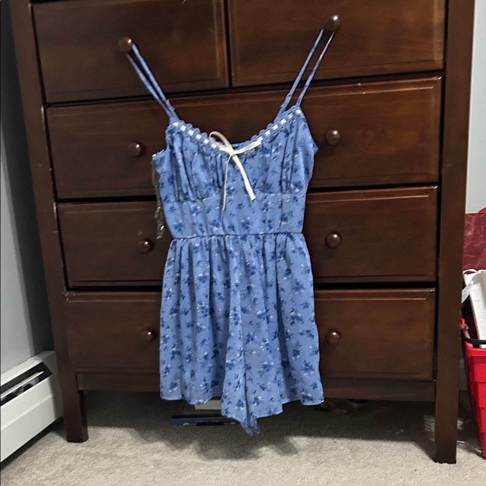 Trixxi Blue Textured Dress